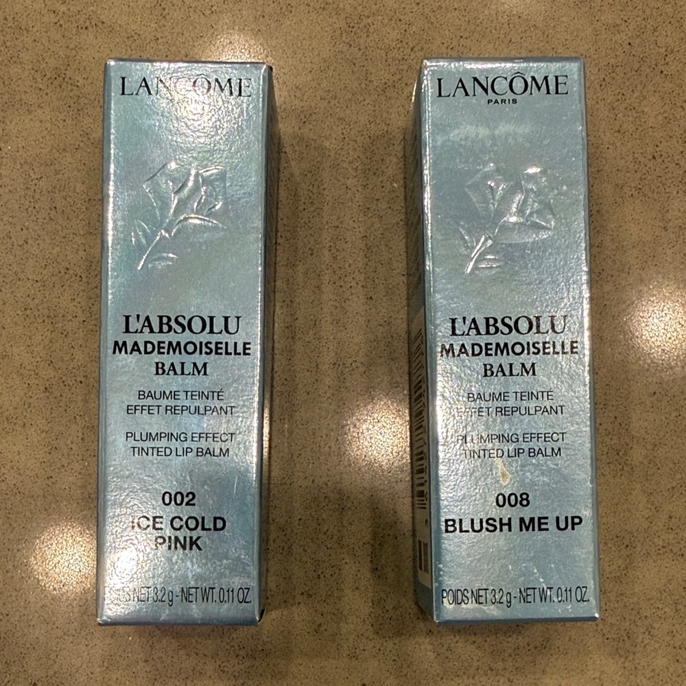 Lancome L'Absolu Mademoiselle Balm - Ice Cold Pink & Blush Me Up